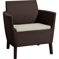 KETER 258971 Salemo Duo műrattan kerti fotel (2 db) - barna-szürke-bézs kerti bútor