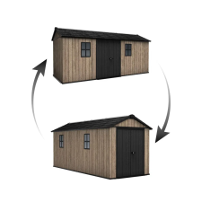  Keter Apex 7,5 x 17 Ashwood kerti ház, padlóval kerti tárolás