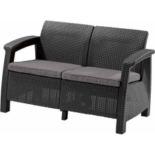 KETER Corfu love seat műrattan kerti kétszemélyes kanapé kerti bútor