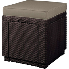 KETER Cube polyrattan kerti taburett - barna kerti bútor