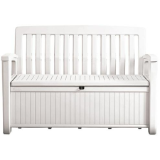 Keter - Curver KETER PATIO BENCH műanyag kerti pad/tároló 227L, fehér (253818) kerti tárolás