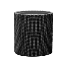 KETER CYLINDER "M" polyrattan virágcserép - grafit kerti tárolás