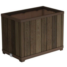 KETER Deco téglalap alakú magas virágcserép, diófa (261035) kerti tárolás