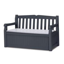 Keter Eden Műanyag Kerti Pad 265 L – Grafit (140X60X84) kerti bútor