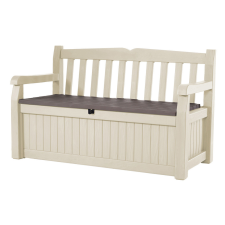  Keter Eden műanyag kerti pad 265 literes tároló funkcióval, bézs kerti tárolás