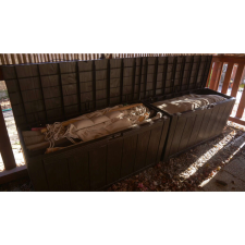 KETER Kerti tároló doboz, barna fa modell, 117x45x57,5 cm, Keter kerti tárolás