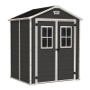 KETER MANOR 6x5 DD Ablakos szerszámosház, szürke, 226 × 185 × 152 cm