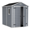 KETER MANOR 6x8 DD műanyag kerti ház, tároló ablakkal - szürke/fehér