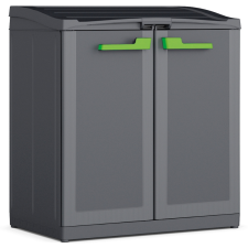 KETER Moby Compact Recycling System 3 x 110 literes szelektív szeméttároló - Szürke szemetes