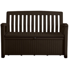 KETER Patio műanyag kerti pad tároló funkcióval, barna - 140 cm kerti bútor