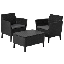 Keter Salemo Balcony Polyrattan Kerti Bútor Garnitúra – Grafit kerti bútor
