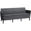 KETER Salemo Polyrattan Háromszemélyes Kerti Kanapé - Grafit (R69996)