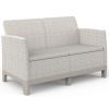 KETER SCANDI FORMA 2 személyes kerti kanapé – Pebble grey / Soft beige, műanyag, 126 cm