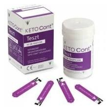 Keto Cont ketonszintmérő készülékhez tesztcsík 25 db gyógyhatású készítmény