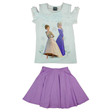  Kétrészes szoknyás nyári szett kislányoknak Frozen mintával - 134-es méret babaruha szett