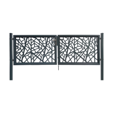  Kétszárnyú dekor-kapu Amsterdam bebetonozható 300 cm x 100 cm antracit kerti bútor