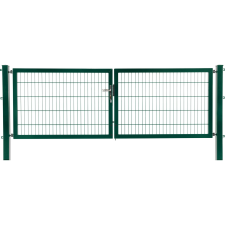 Kétszárnyú kapu Premium kétrudas panelkitöltés zöld 80 x 300 cm kerti bútor