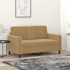  kétszemélyes barna bársony kanapé 120 cm bútor