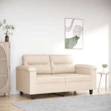 kétszemélyes bézs mikroszálas szövetkanapé 120 cm bútor