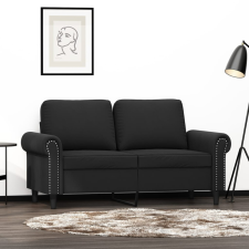Kétszemélyes fekete bársony kanapé 120 cm bútor