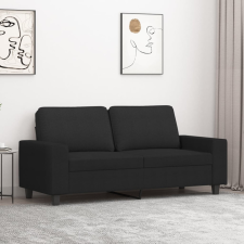  kétszemélyes fekete szövetkanapé 140 cm bútor