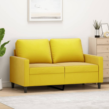 kétszemélyes sárga bársony kanapé 120 cm bútor