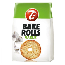 Kétszersült kenyérkarika 7DAYS Bake Rolls fokhagymás 80g alapvető élelmiszer