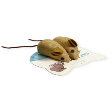  Kétszínű juta egér macskajáték - 2 darabos szett játék macskáknak