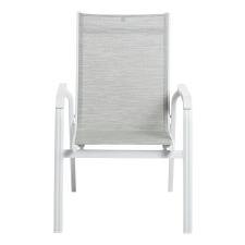 Kettler KETTLER BASIC PLUS alumínium rakásolható kerti szék – fehér / világosszürke kerti bútor