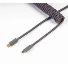  Keychron Coiled Aviator USB-C M/M adatkábel 0.9m szürke (+USB-C - USB-A adapter) kábel és adapter