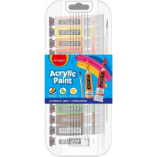 KeyRoad Akril festék, 12 x 12 ml, műanyag dobozban, , vegyes színek (KR972962) (KR972962) akrilfesték