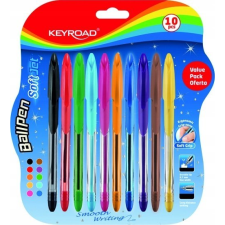 KeyRoad Golyóstoll - 0.7 mm, 10 db/ Bliszter, Vegyes Színek (KR972056) toll