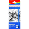 KeyRoad Grafitceruza, 12 különböző keménységben, hatszögletű 12 db/bliszter (KR972271) (KR972271)