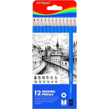 KeyRoad Grafitceruza, 12 különböző keménységben, hatszögletű 12 db/bliszter (KR972271) (KR972271) ceruza