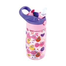 KeyRoad Kulacs, lányos, Smiley, 450 ml, Keyroad kulacs, kulacstartó