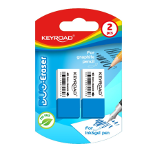 KeyRoad Radír, 2 db/bliszter, Keyroad Duo, fehér-kék radír