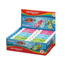 KeyRoad Radír, PVC mentes 24 db/display Keyroad Kaleidoscope vegyes színek radír