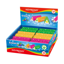 KeyRoad Radír, PVC mentes 24 db/display Keyroad Roo Fix vegyes színek radír