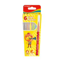 KeyRoad Rostirón, filctoll készlet 2 mm 6 db/bliszter vegyes színek (KR971588) (KR971588) filctoll, marker