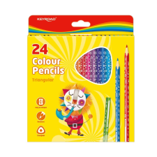 KeyRoad színes ceruza készlet háromszögletű, 24 szín (KR971277) (KR971277) színes ceruza