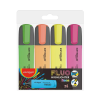 KeyRoad Szövegkiemelő készlet vágott hegyű,lapos test 4 db/bliszter Keyroad Fluo neon színek
