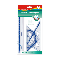 KeyRoad Vonalzó készlet 20 cm, 4 db/bliszter Keyroad vonalzó