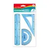 KeyRoad Vonalzó készlet 20 cm, flexibilis 3 db/bliszter Keyroad vegyes színek