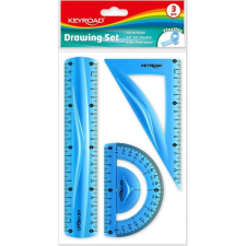 KeyRoad Vonalzó - Készlet, 20 cm, Flexibilis, 3 db/Bliszter, Vegyes Színek (KR970858) vonalzó