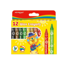 KeyRoad Zsírkréta készlet 11x100mm 12 db/bliszter Keyroad Wax Crayon vegyes színek kréta