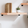  Kezeletlen tömör tölgyfa fali polc 60x30x(2-6) cm