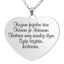 Kezem fejedre téve... medál lánccal, választható több formában és színben nyaklánc