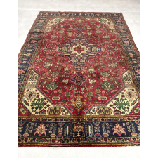  Kézi csomózású perzsa Tabriz Bordó-Zöldes szőnyeg 300x204cm lakástextília