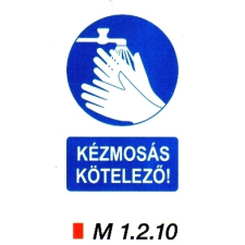  Kézmosás kötelező m 1.2.10 információs tábla, állvány