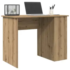  Kézműves tölgy színű szerelt fa íróasztal 100x55x75 cm bútor